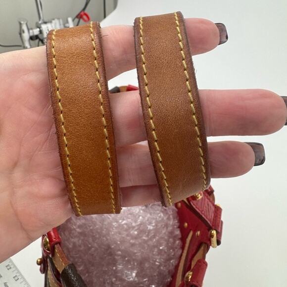 LV Crocodile Red Neo Bucket. Monogram Buclet shoulder bag/great woven detail - Picture 5 of 11